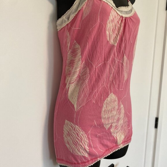 American Eagle Pink Lace Y2K Tank Top Size Medium - Picture 3 of 6